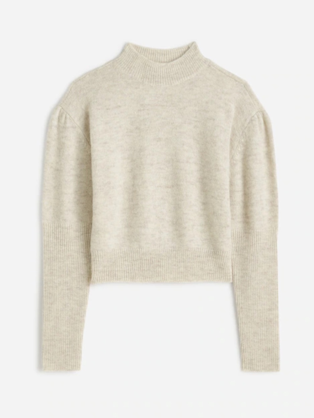 NWT Madewell mockneck puff-sleeved sweater